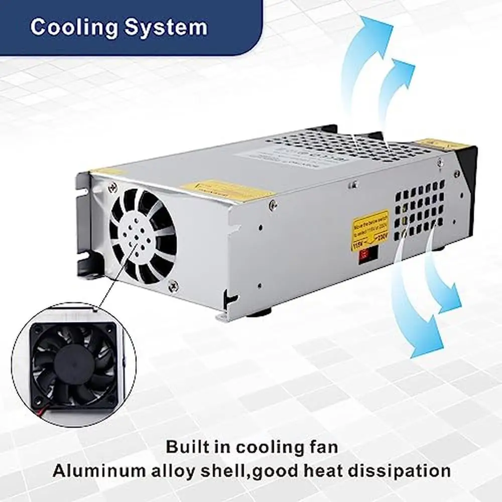 24V DC Power Supply 1000W Converter SMPS Adapter Transformer 3D Printer RV Led Strip Motor Overload Protection Industrial Use