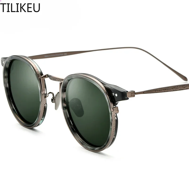 

New Pure Titanium Frame Sunglasses with Innovative and Fashionable Design Ultra Light and Anti Allergic Polarized Sunglasses