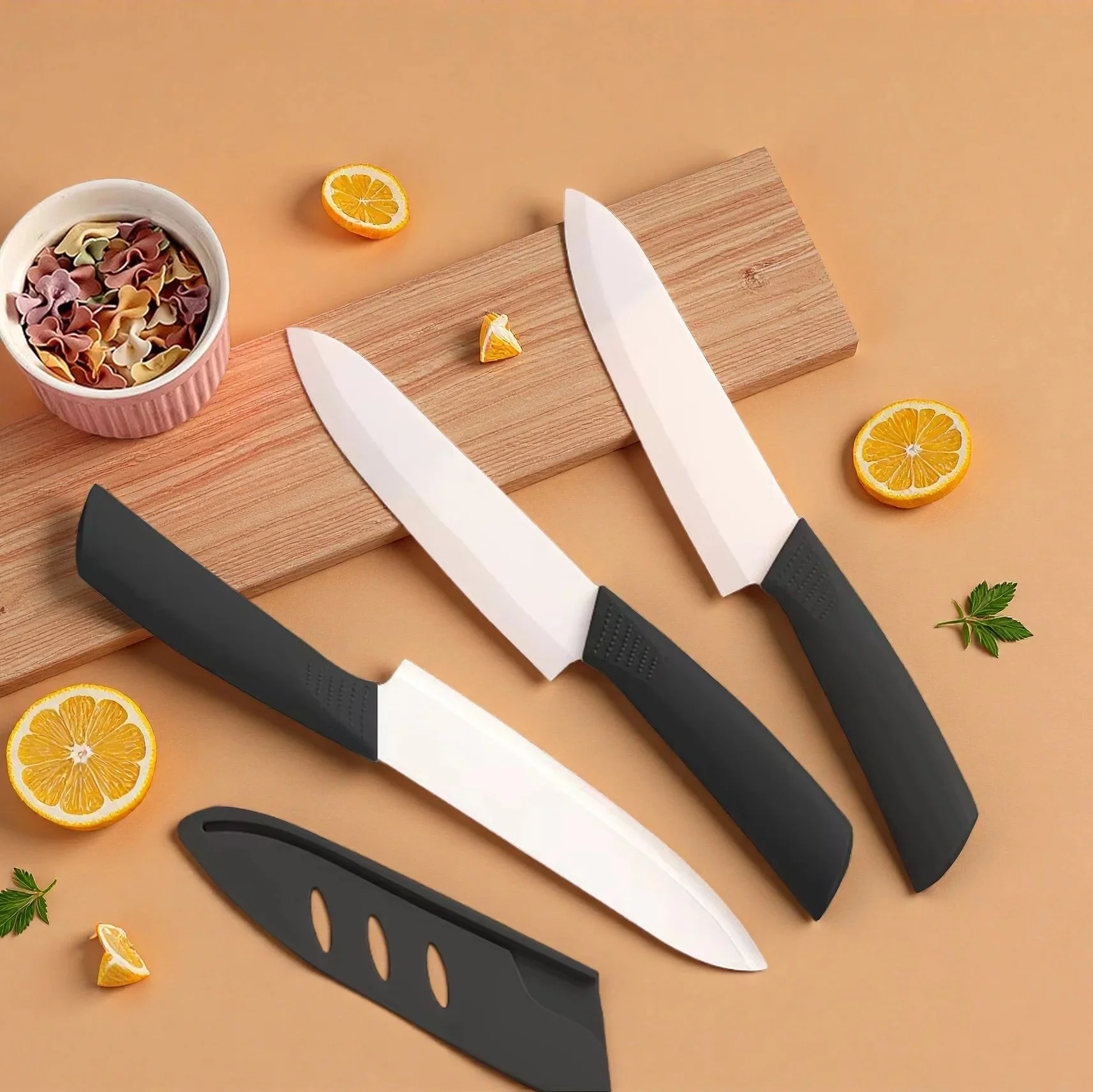3/4/5 Inch Ceramic Knife Can Resist Oxidation Without Rust Fruit Knife Cover Portable Baby And Toddler Food Preparation Knivse