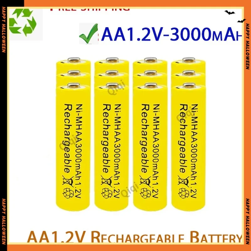 100% original AA1.2V 3000mAh NI MH 1.2V rechargeable battery high-capacity for toy camera microphones LED toys