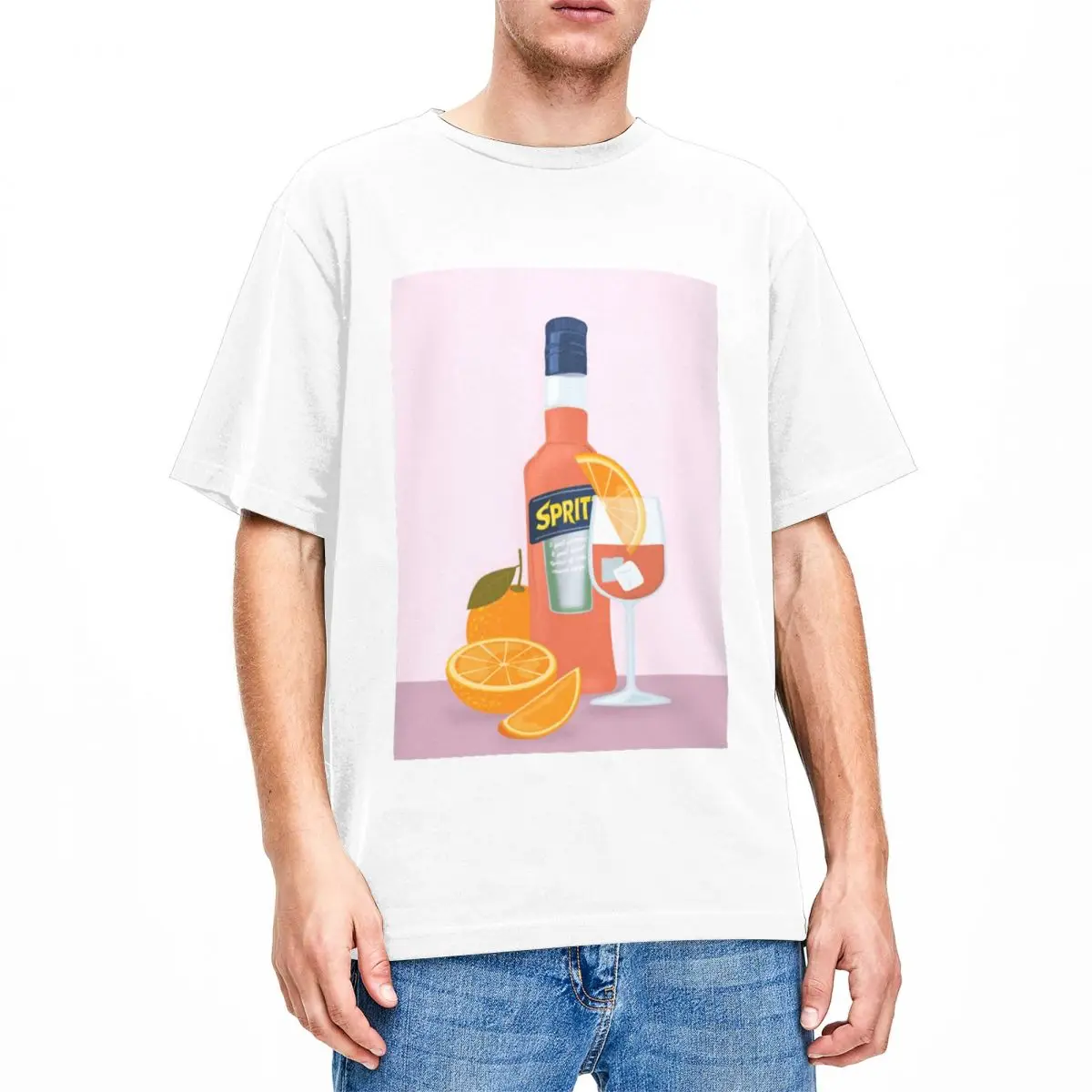 Cocktail Alcohol Drink T Shirts Harajuku A-Aperols Spritz Summer Tee Shirt Streetwear Custom DIY Cotton Tops Plus Size 6XL