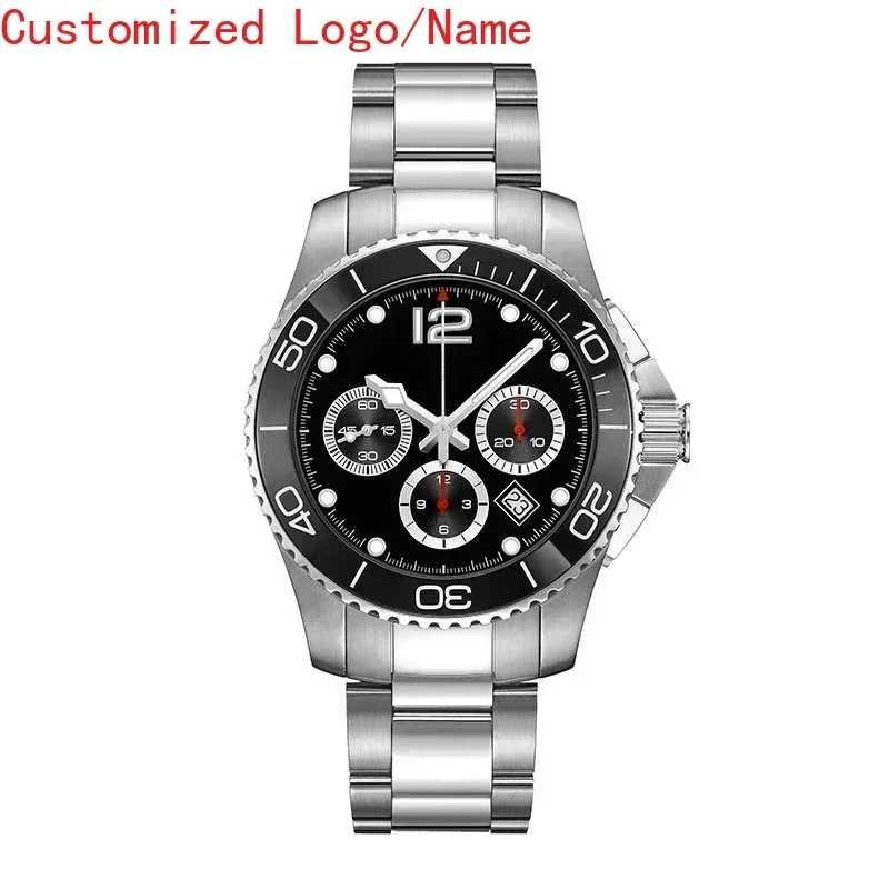 A88 Store Luksusowy zegarek męski Concas z automatycznym mechanizmem mechanicznym, zielony, gumowy, ceramiczny, modny, z możliwością personalizacji.