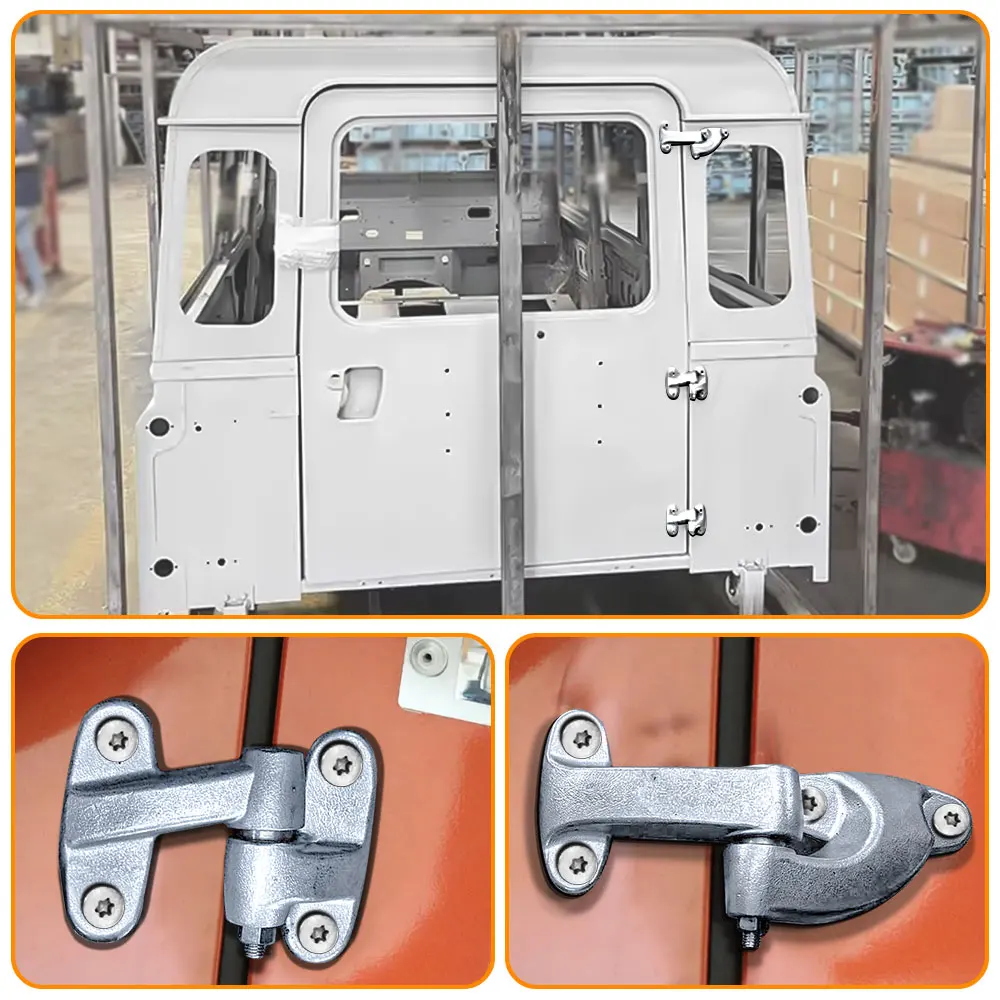 Charnière de porte de hayon en fonte argentée, pour Land Rover Defender 90 110 1990 – 2016