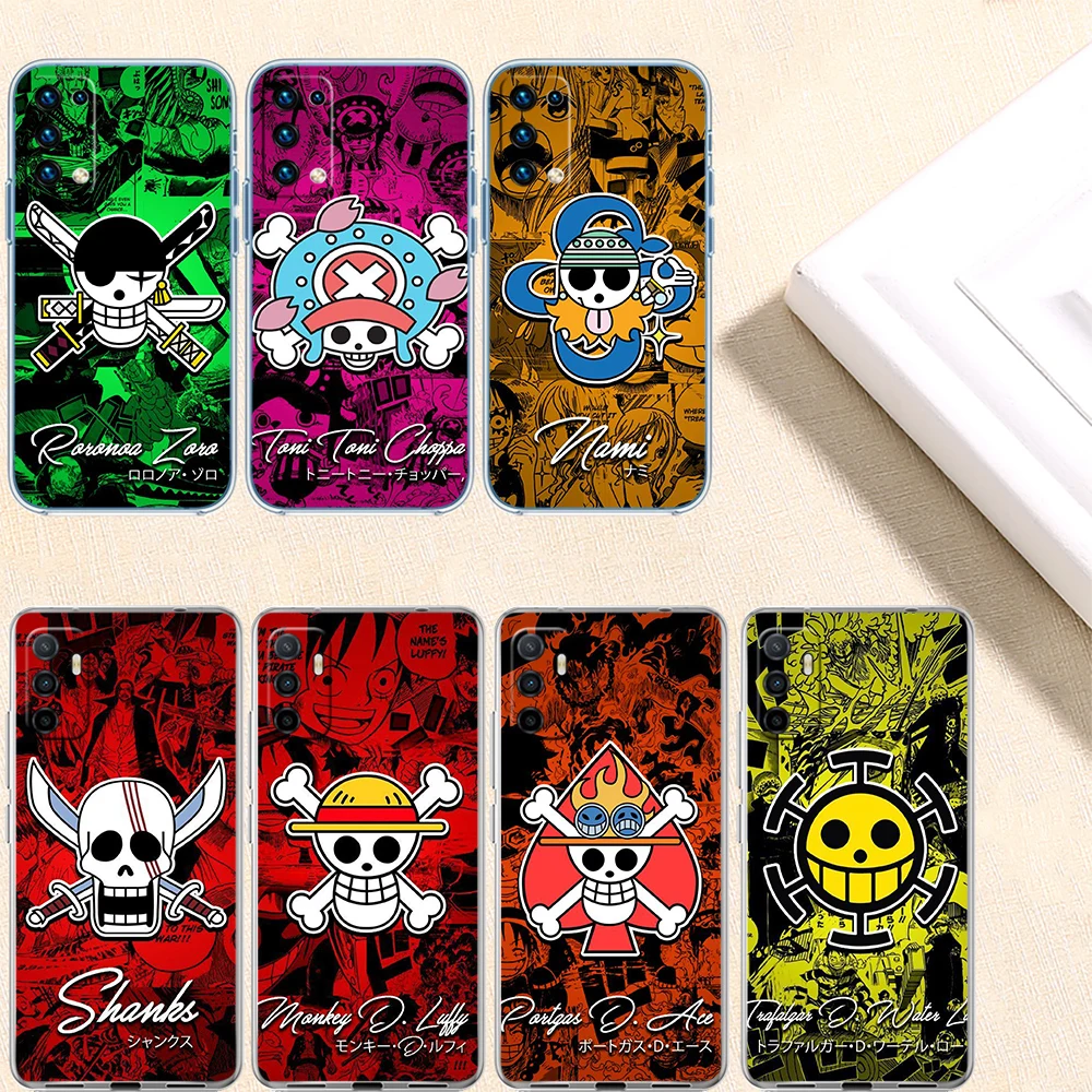 Funda Transparente para Teléfono con Logotipo de One Piece DI33 para Motorola Moto G40 G04 G05 One Ace Action Fusion + Plus Hyper Macro Vision Zoom