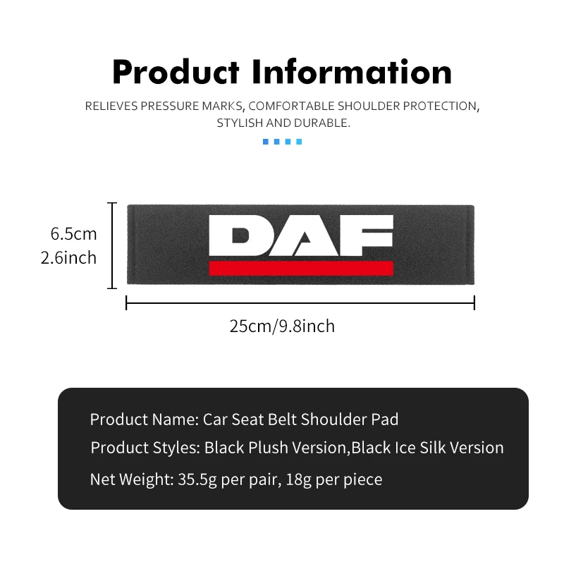 Universal Car Belt Shoulder Protector Pad Accessories For DAF XF XG CF LF CF VAN 106XF CF85 view 6
