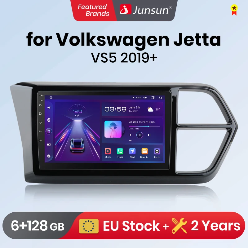 Junsun V1 Plus For Volkswagen Jetta VS5 2019+ Car Radio wireless CarPlay Android Auto car intelligent systems No 2 din 2din DVD