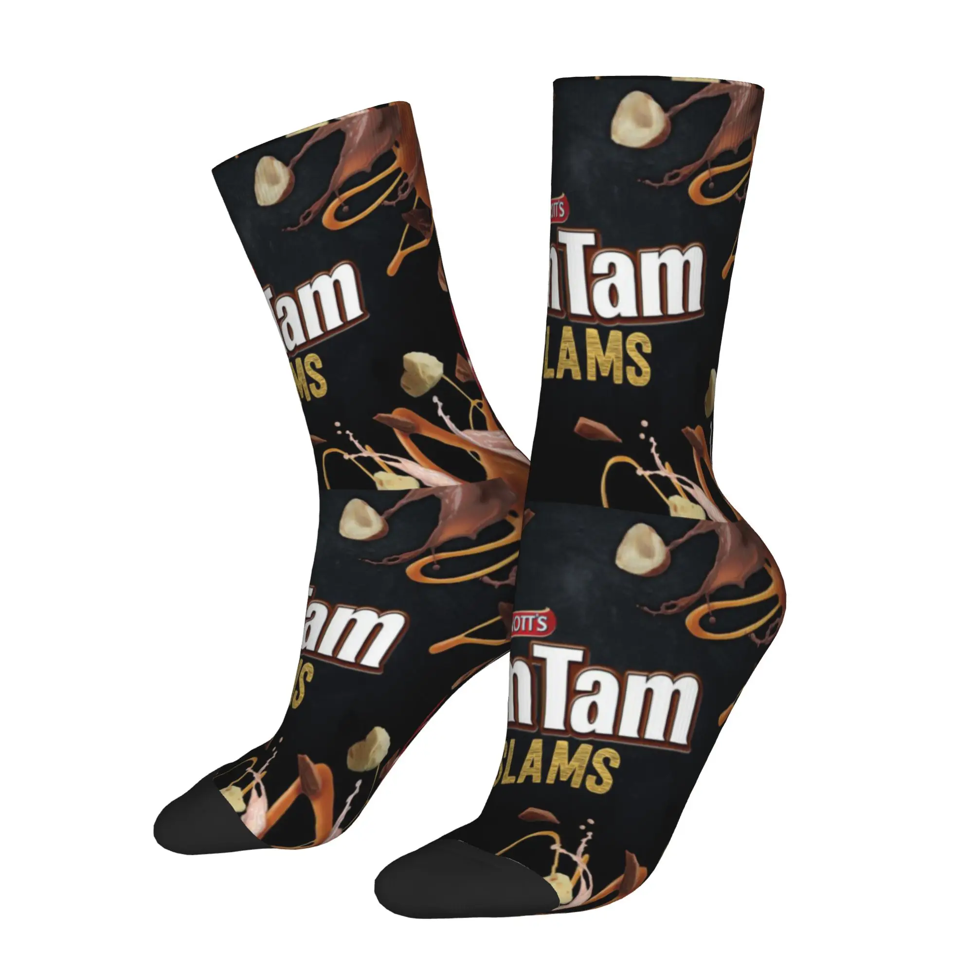 

1 пара забавных носков Tim Tam Delicious Harajuku с бесшовным узором и принтом, мужские повседневные носки