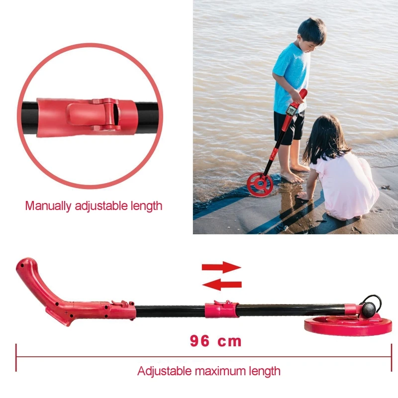 Handheld Children Metal Detector Coins Positioning Device Underground Metal Detect Rod Metal Finder Treasure Locator for Kids