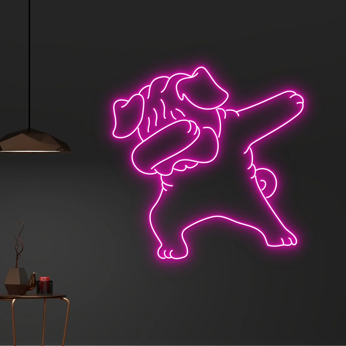 

Custom Dapping Bulldog Neon Sign Dog Neon Wall Decor Pet Animal LED Neon Bar Pub Home Wall Decor Gift for Dog Lover