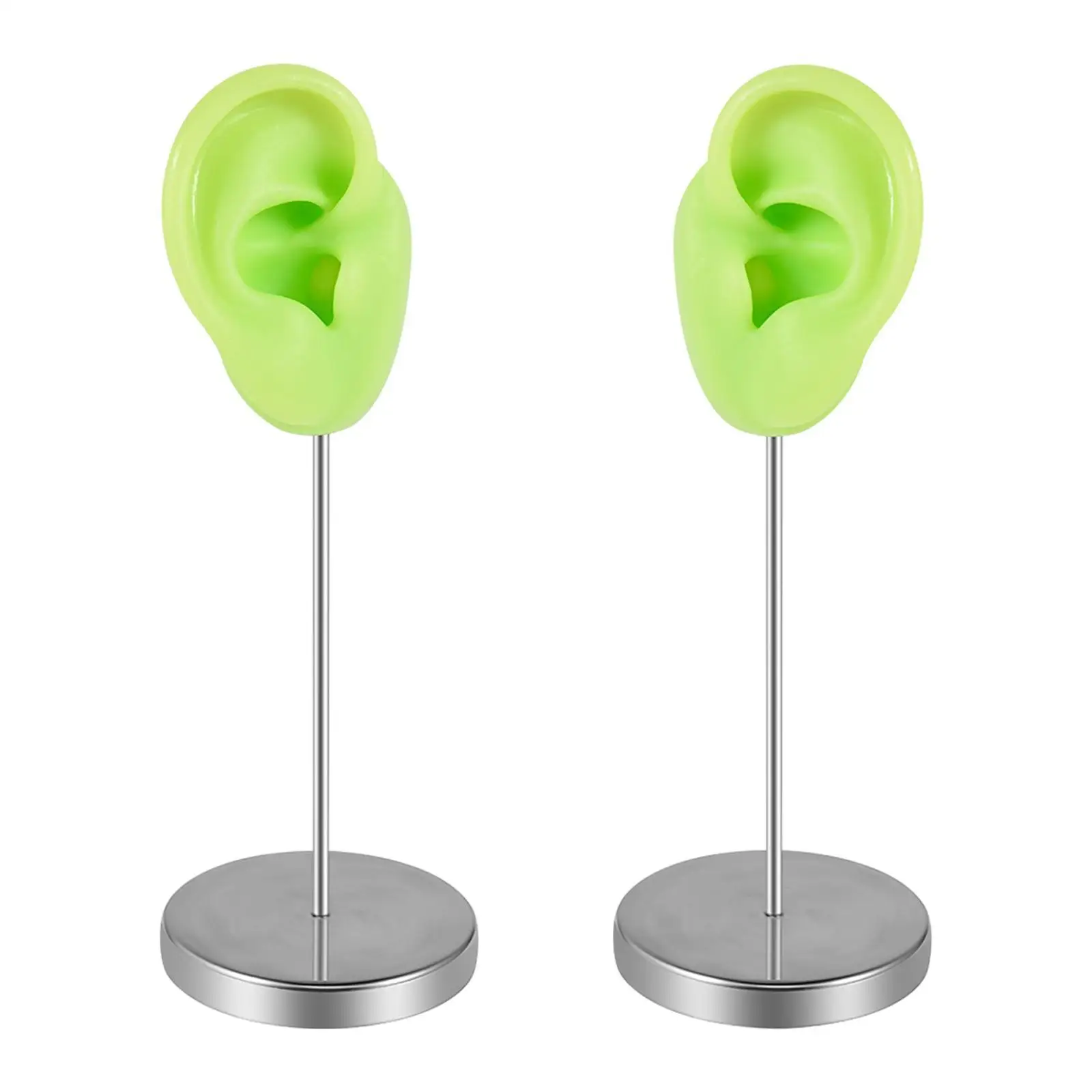 Silicone Ear Model Jewelry Holder Piercing Practice Earring Display Stand