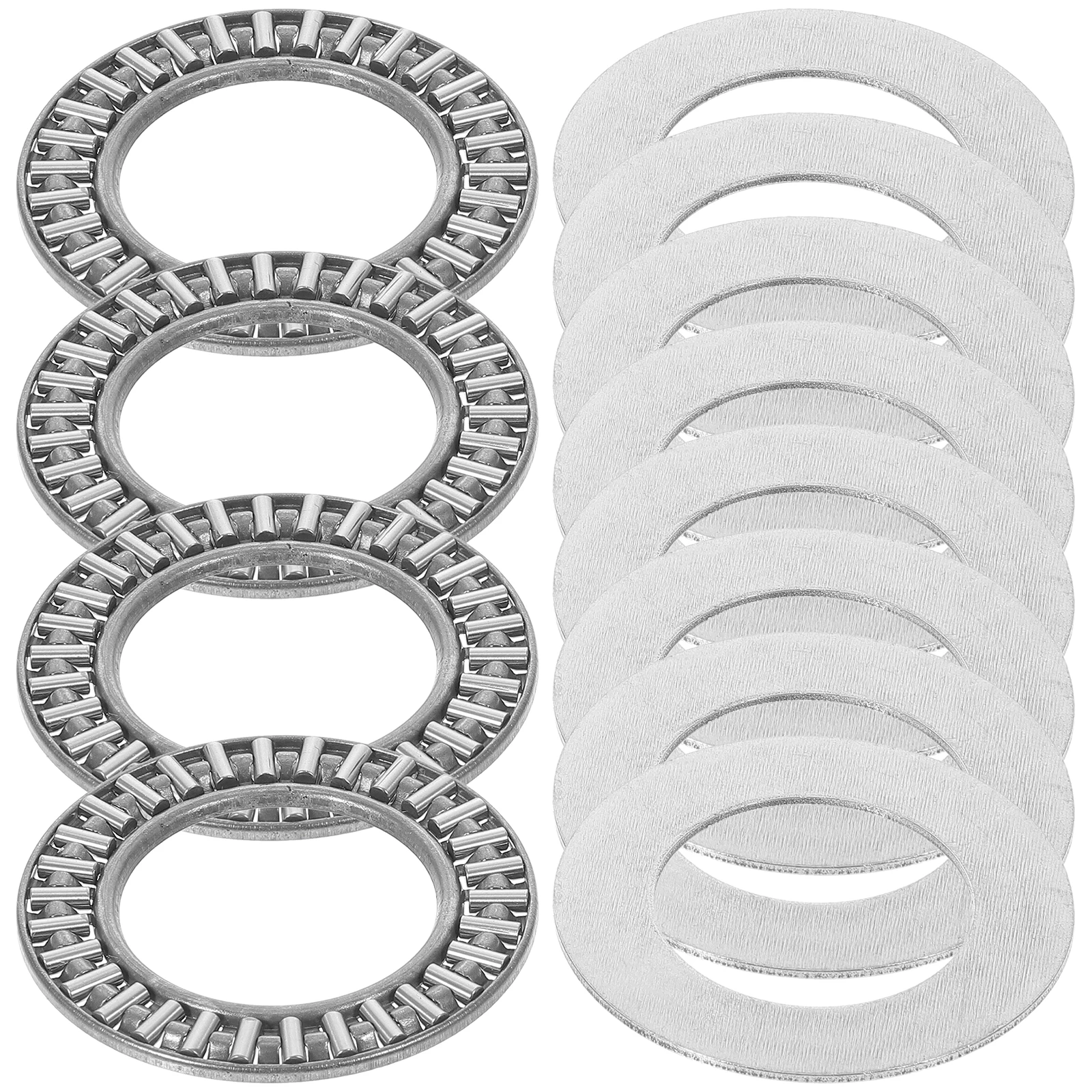 

4 Sets Thrust Needle Roller Bearings Black Iron Miniature Opening Axial Load Washer Replacement Part Milling Machine