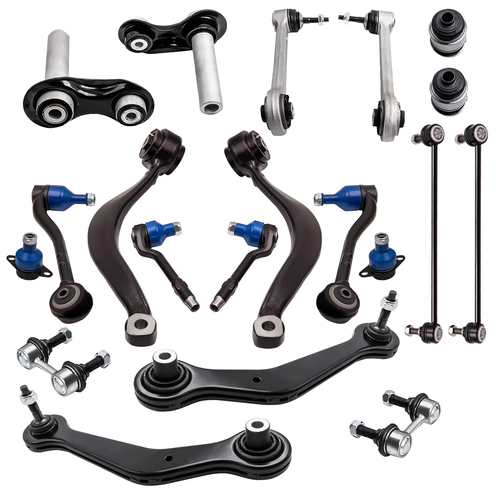 Front+Rear Control Arm Ball Joint Suspension Kit for BMW X5 2.5i 3.0i 4.4i 4.8is for E53 2000-2006 Front Lower 20pcs