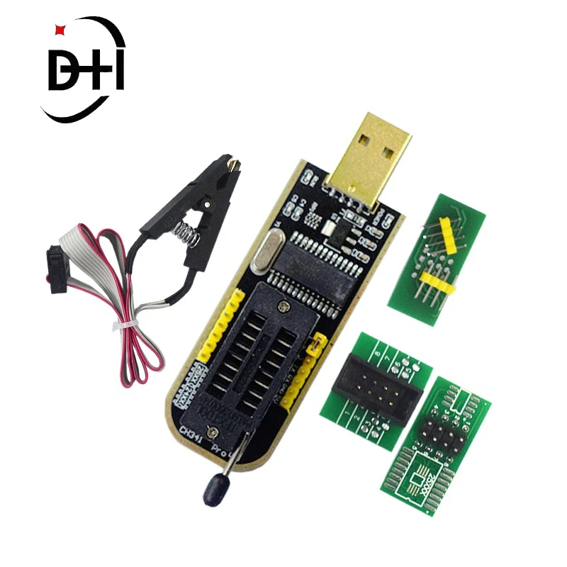 CH341A  CH341 24 25 Series EEPROM Flash BIOS USB Programmer Module + SOIC8 SOP8 Test Clip For EEPROM 93CXX / 25CXX / 24CXX