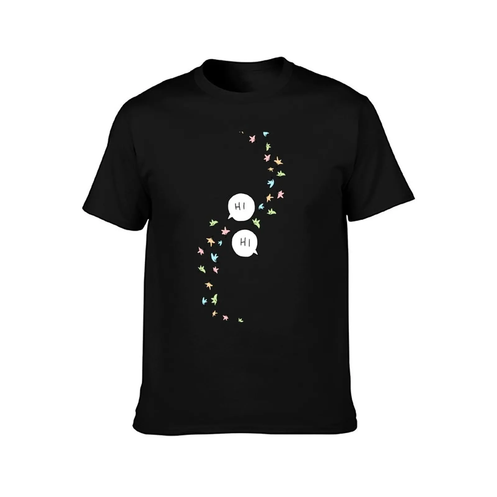 Heartstopper leaves and HI (White background) T-Shirt t shirt custom print anime tshirt