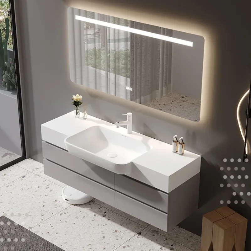 

Bathroom combination integrated big belly basin toilet modern simple washbasin cabinet