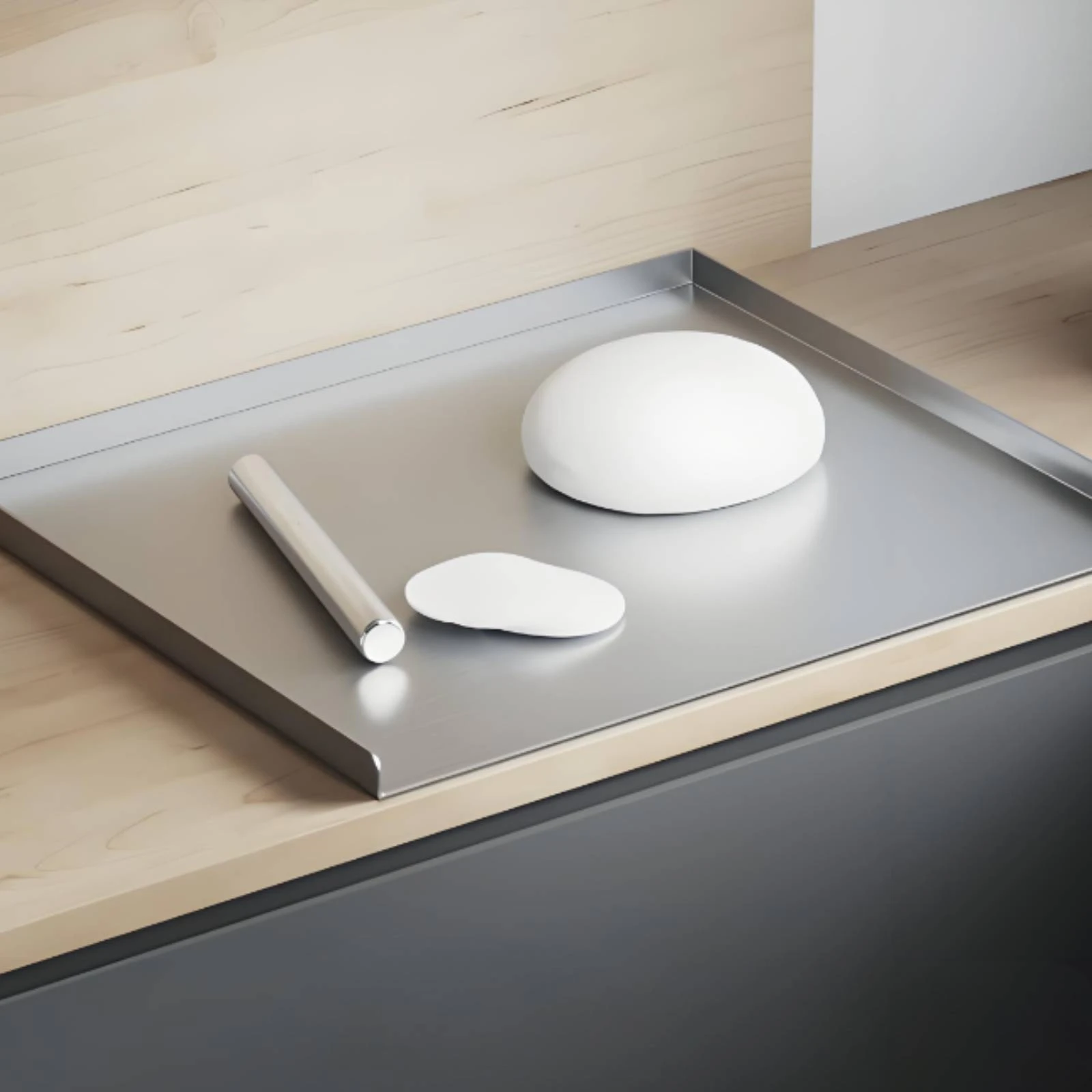 Stainless Steel Chopping Board Hygienic Stainless Steel Cutting Board Food Prep Aid Easy to Clean Non Absorbent