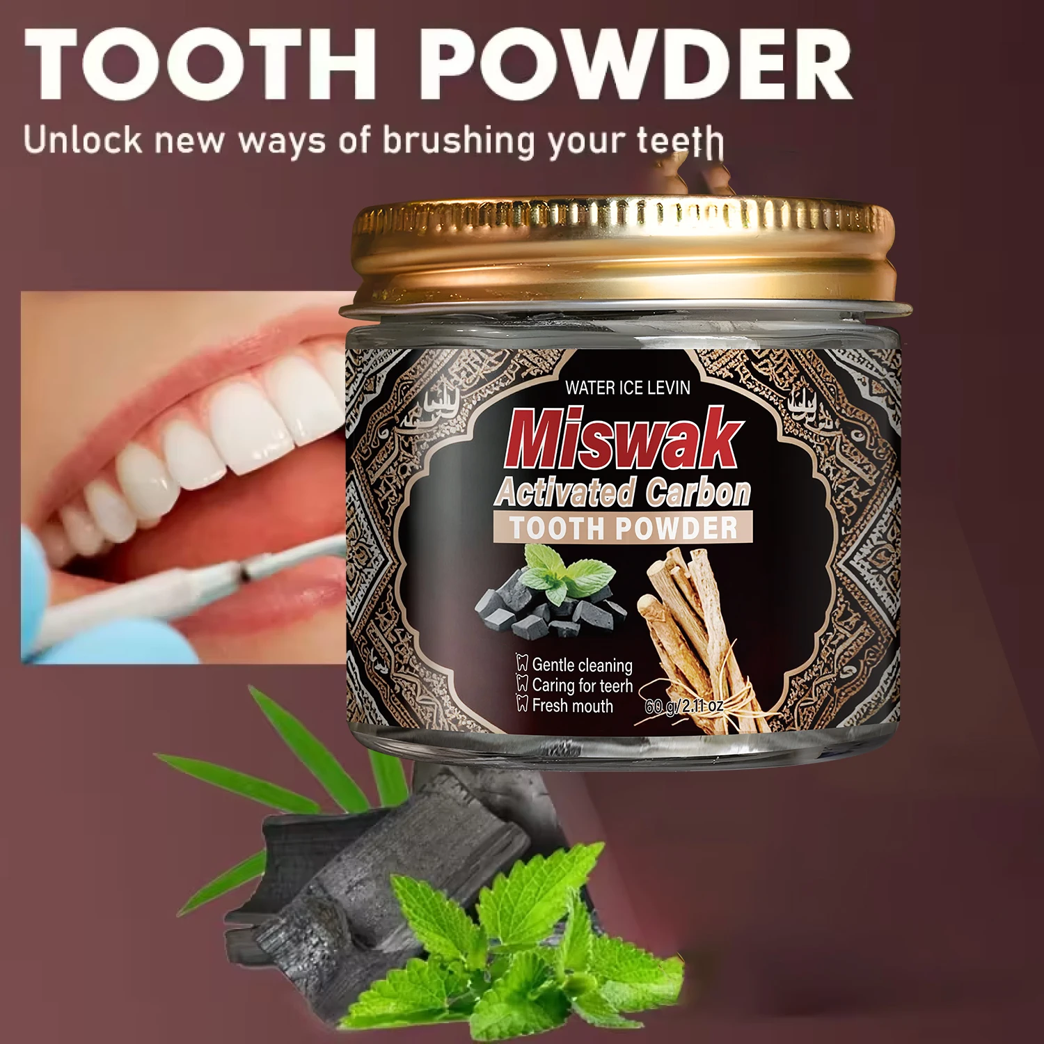Activated Charcoal & Miswak To - Whitening Powder Activated recension och pris