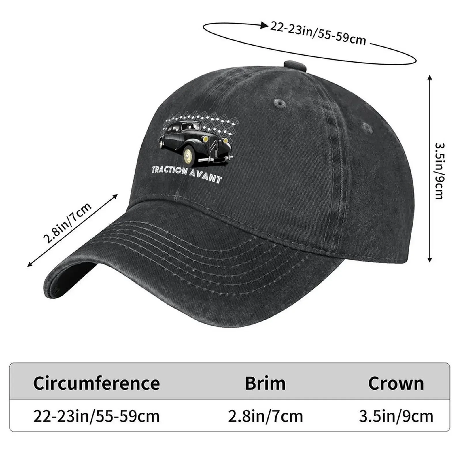 New Traction Avant 3/4 outline graphic illustration Baseball Cap summer hat Anime |-F-| Gentleman Hat Ladies Men's