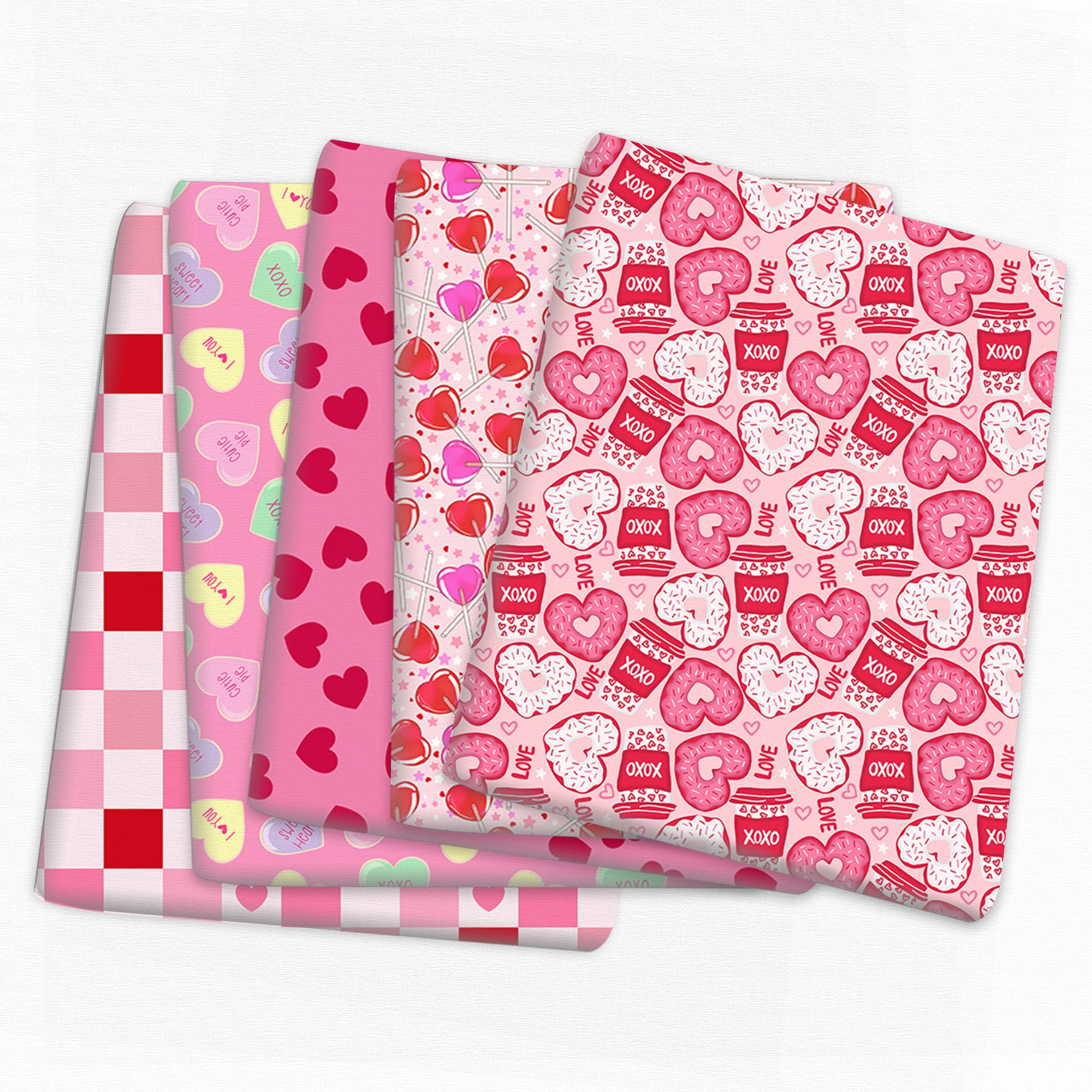 Cuore stampa san valentino 50*145cm poliestere cotone tessuto cucito Quilting tessuto ricamo materiale panno fai da te fatto a mano