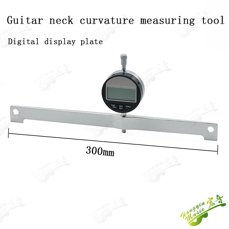 Guitar neck curvature measurement dial indicator bakelite guitar fingerboard measuring flat ruler Reset calibration instrument r