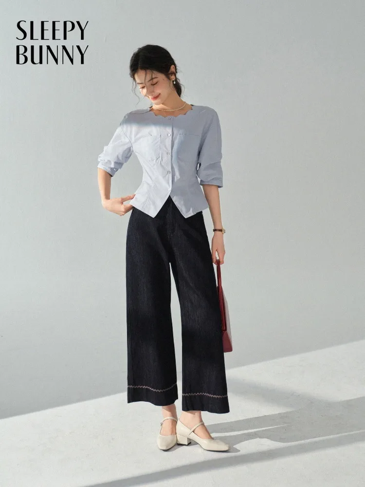 

Vintage High Waist Wide Leg Jeans Casual Loose Straight Denim Pants Washed Long Trousers Women Autumn Fashion Relaxed Streetwear