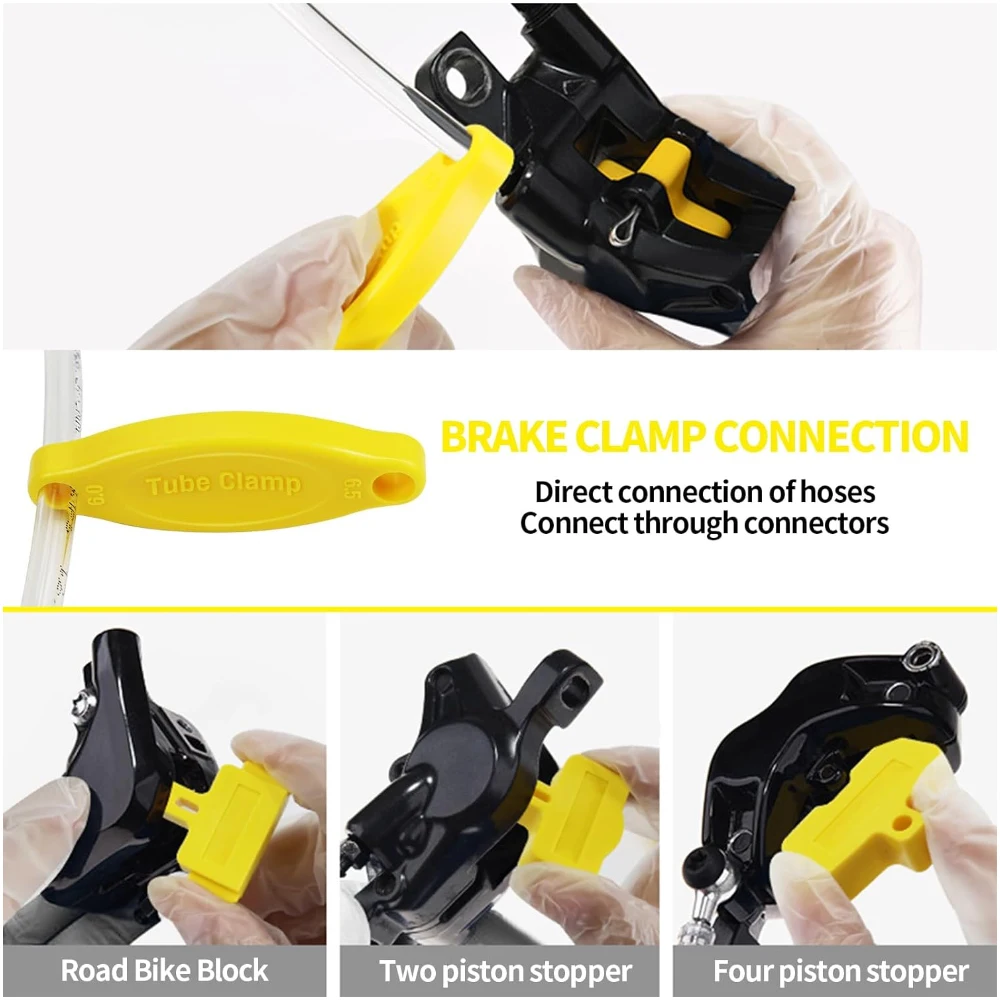 دراجة الفرامل الزيوت المعدنية 60 مللي الدراجة الصحن الهيدروليكي زيت الفرامل تنزف عدة ل SHIMANO TEKTRO SRAM NUTT سلسلة أدوات إصلاح الفرامل #5