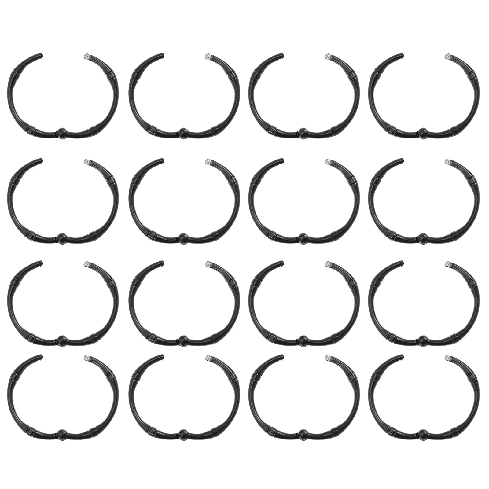 

12Pcs Bath Curtain Hooks Premium Zinc Alloy Rustproof Smooth Slide for Shower Rod Door Window Hanging Ring Decor