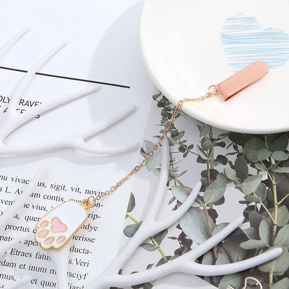 

4 Pcs Grace Rabbit Bookmark Decoration Reading Zinc Alloy Metal with Tassels