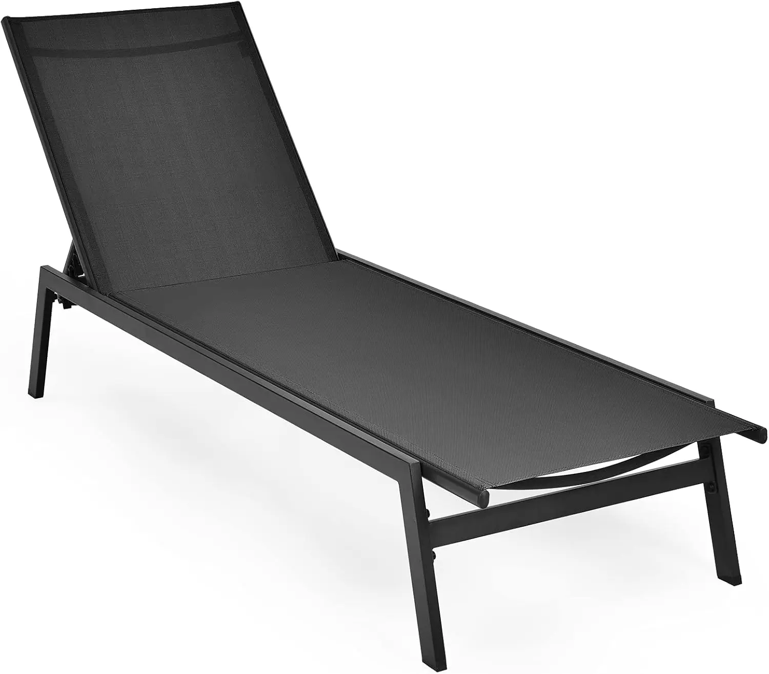 

Chaise Lounge Chair,6-Position Adjustable Reclining Chair with Breathable Fabric and Heavy Duty Steel Frame,Backyard