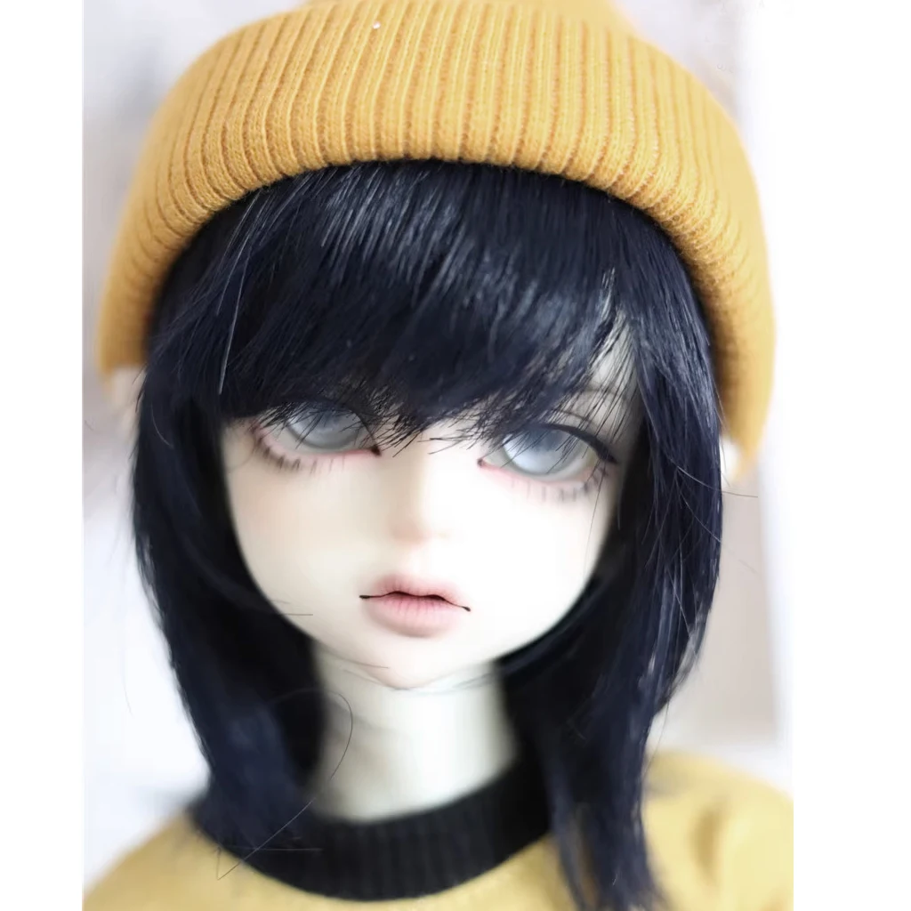 

[wamami] Short Black Wig Hair For 1/4 MSD DZ AOD BJD Doll Dollfie 7-8"