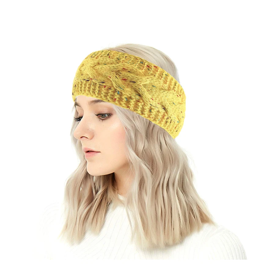 1 Pc  Winter Knitted Headband Crochet Headband Ear Warmer with Plush Lining Suitable for Daily Wear and Sport (Stylish Color)