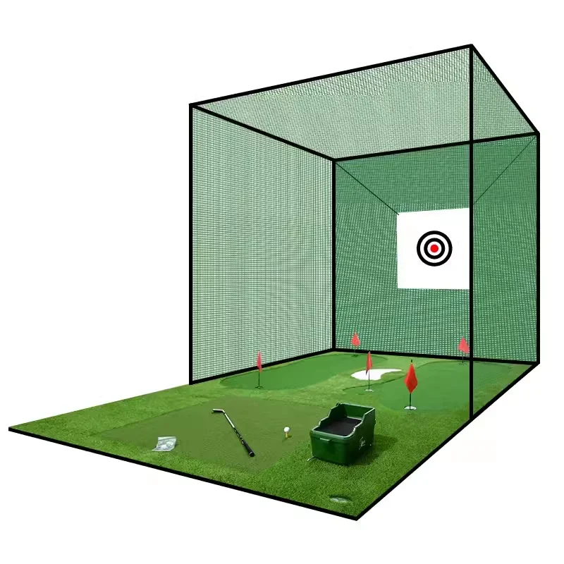 Golf percussion net, indoor home swing practice net, outdoor cutting rod percussion cage, set