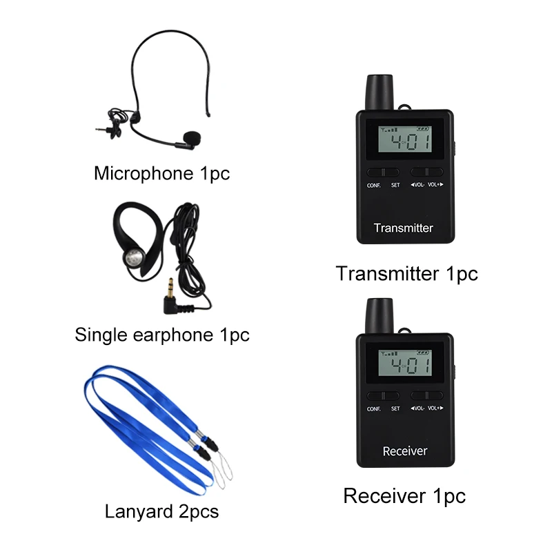 Rich Age 57g Handheld Remote RC2401 Wireless Tour Guide System 2403-2483Mhz for Travelling Tour Guide and Visitors