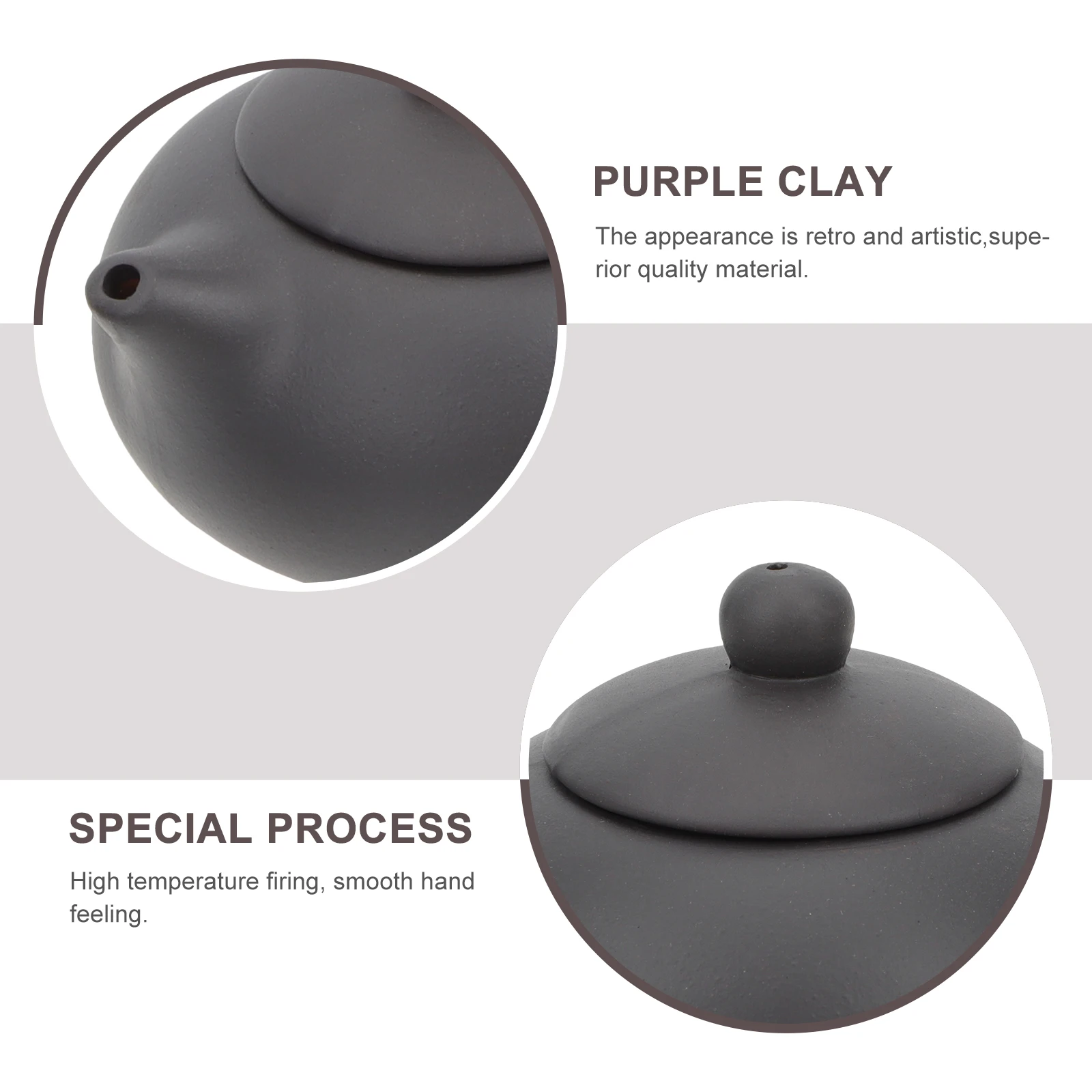 

Handmade Purple Clay Teapot Set for Home Portable Kung Fu Tea Accessories Creative Design Shine Moment Black