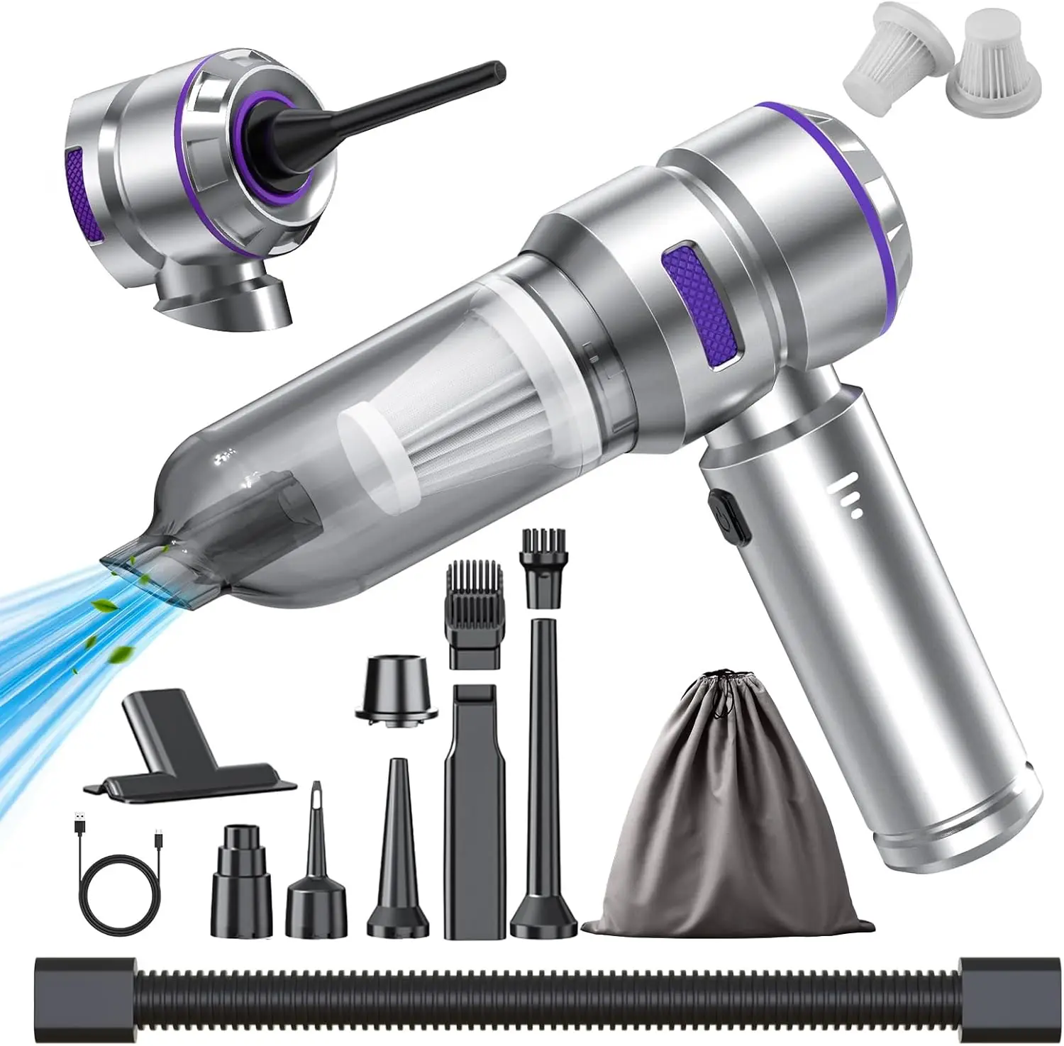 

Мощный автомобильный пылесос, 22000PA, портативный, беспроводной, с бесщеточным двигателем, для автомобилей, дома, офиса, кемпинга