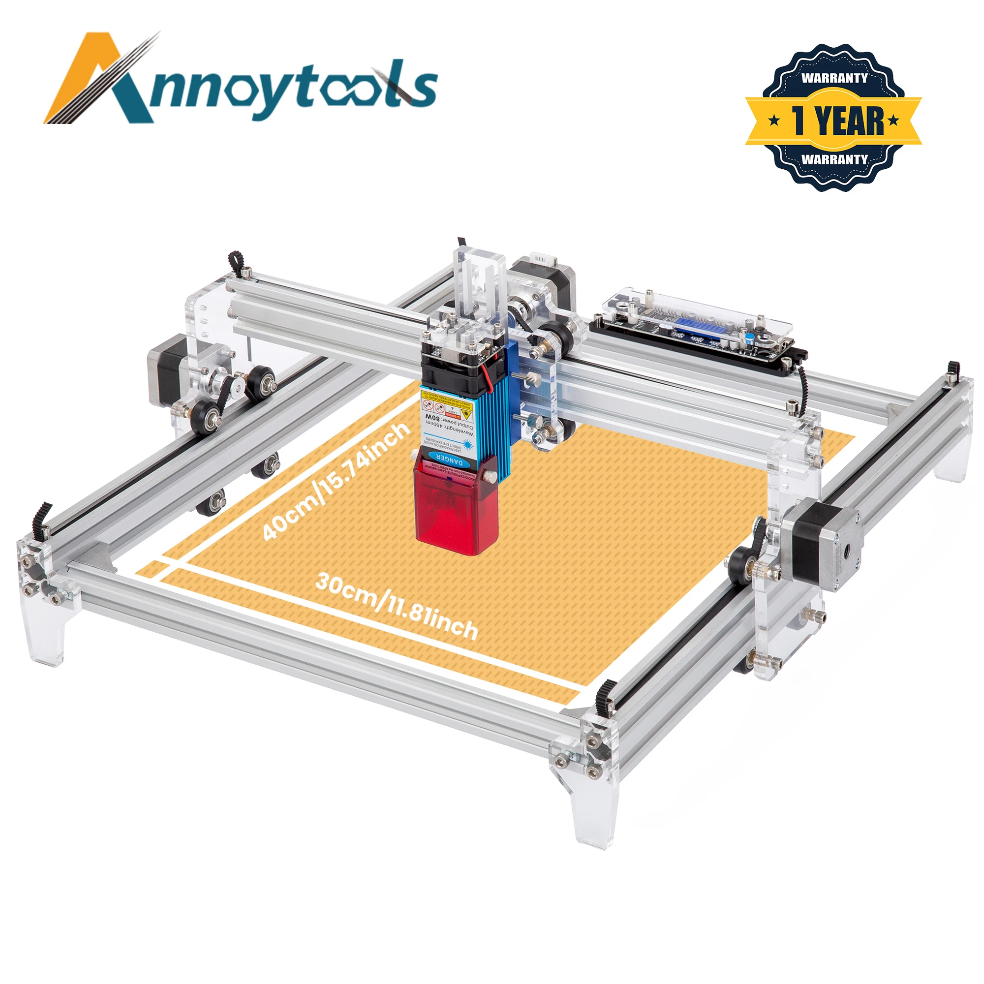 CNC Laser Engraver 30*40cm 80w Laser Printer GRBL1.1 Engraving Machine Wood Router Mini Printer for Woodworking
