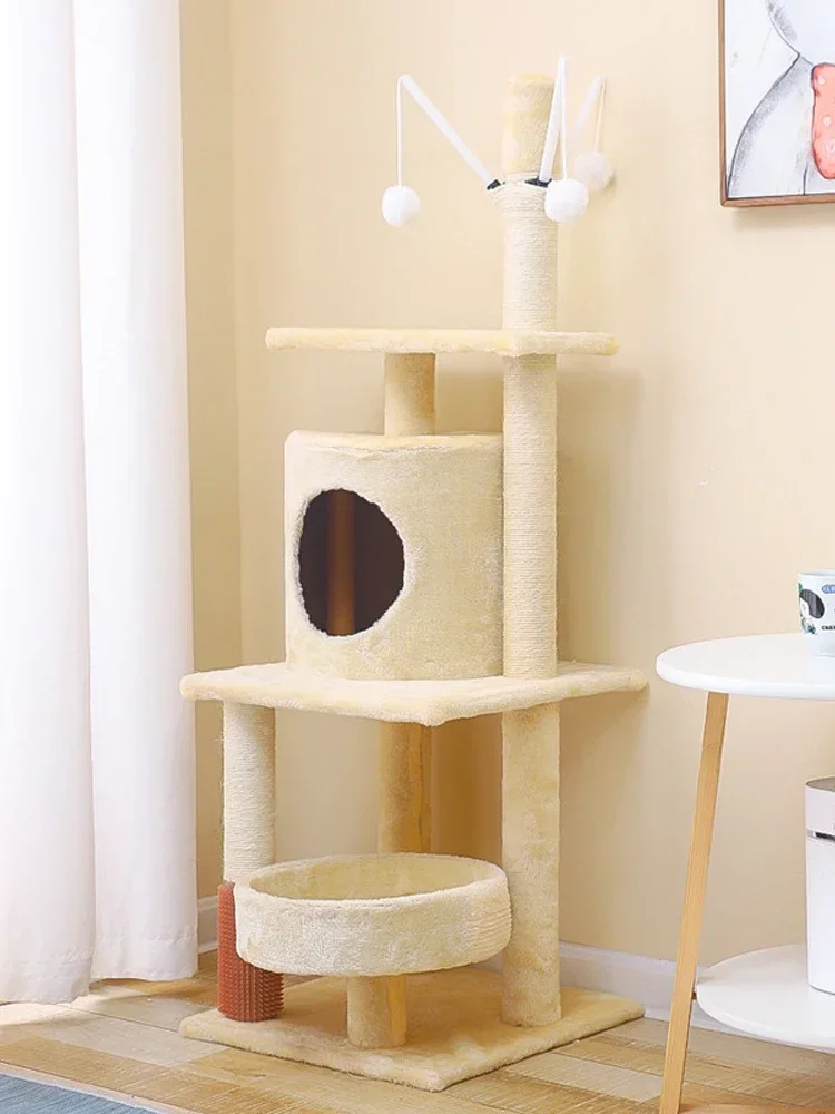 

Cat Tree Integrated with Cat Scratch Board Scratching Pole Luxury Villa Pet Cat Sisal Grinding Scratch Itching