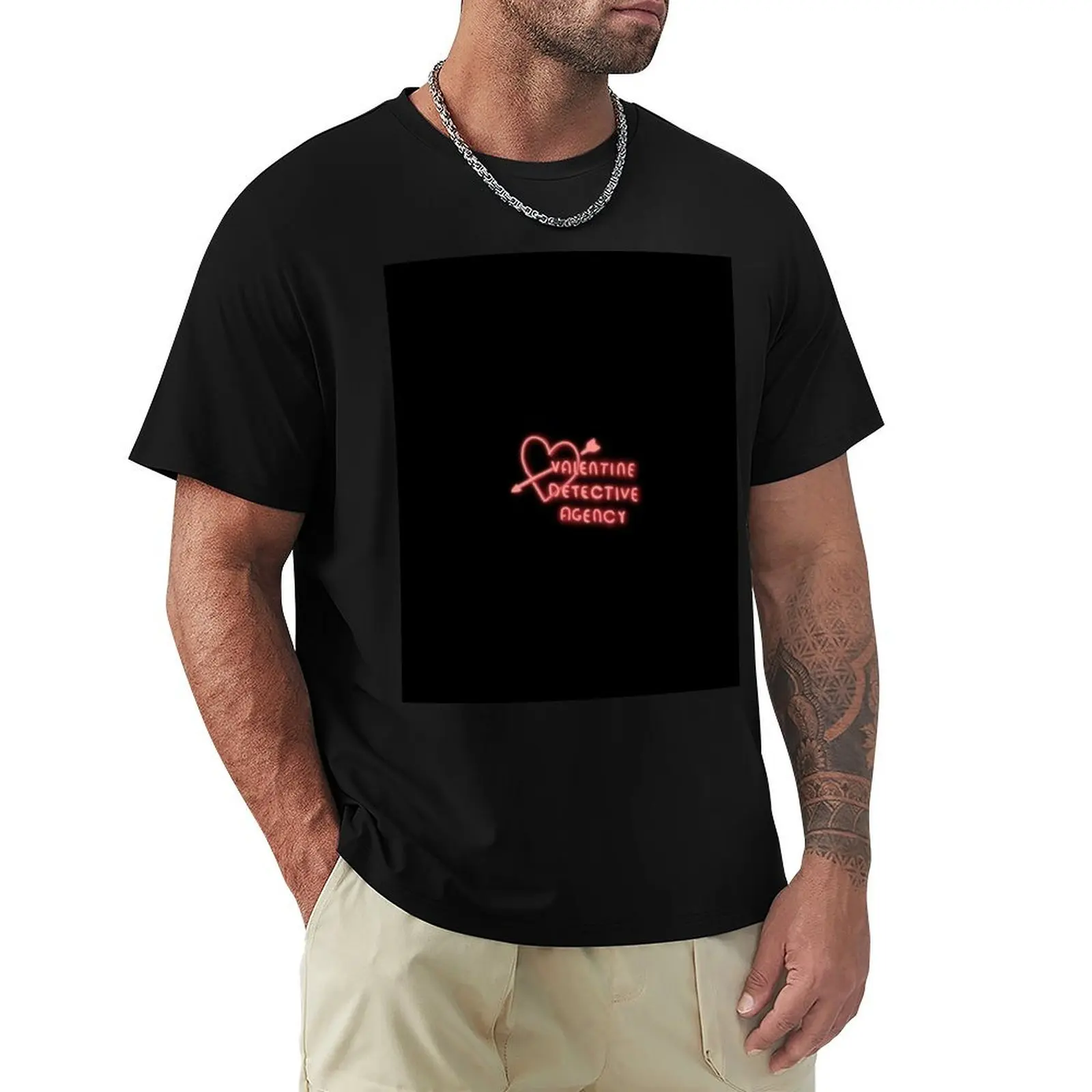 

Valentine Detective Agency Neon Sign T-Shirt Louboutins vintage tee shirts for men