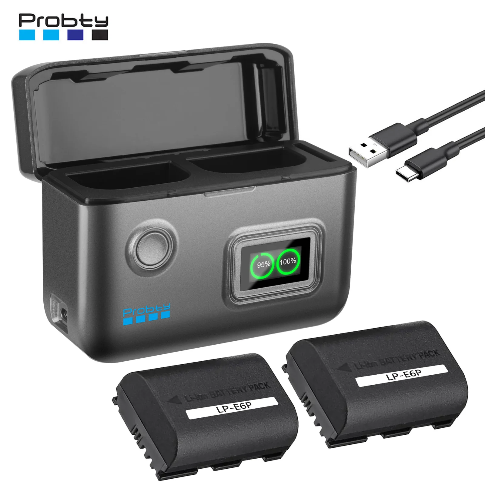 LP-E6P LP-E6NH Battery 2400mAh LP E6P Bateria for Canon EOS R5 Mark II R5 R6 R7 R EOS 5DS R 5D Mark II Mark III 6D 7D 80D 90D