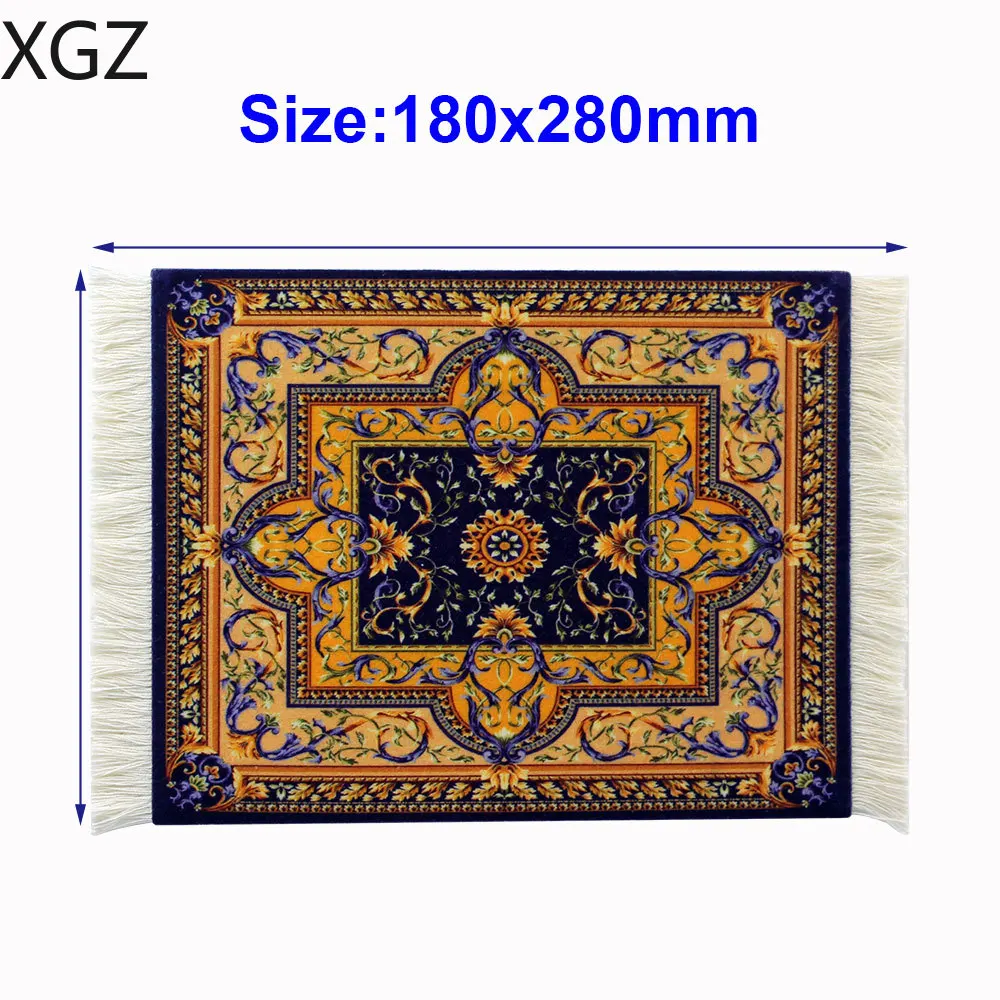 ماوس قيمنقClassic Persian carpet mousepad exquisite pattern non-slip rubber mousepad placemat coaster Retro-tassel model mat rug