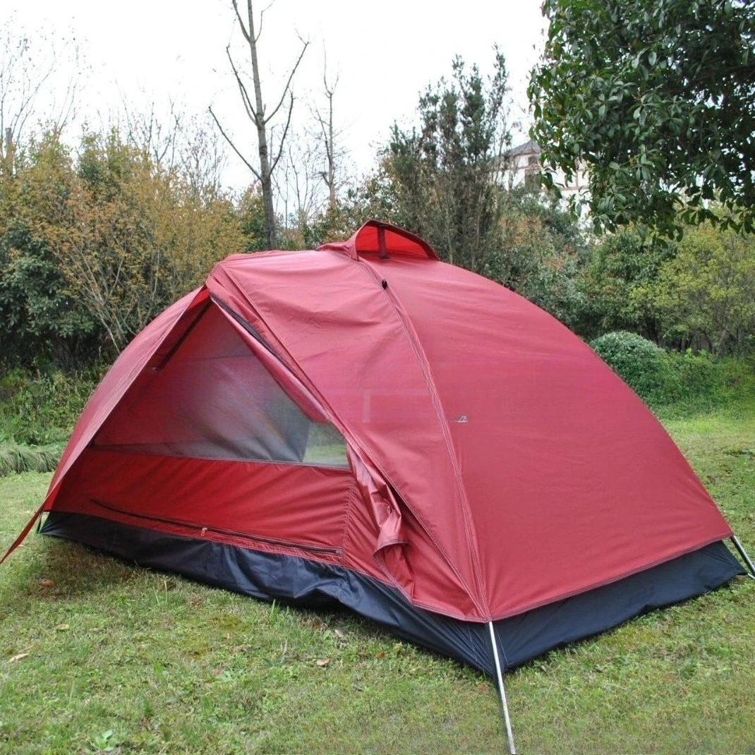 20D silicon coated ultra-light 2-person Huba tent with compartment, one room and one living room, camping tent