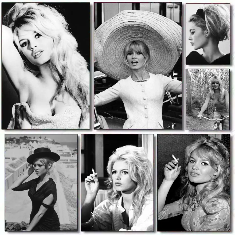 Französischer Filmstar B-Brigitt-e B-Bardot Poster, Urlaubsgeschenke, Dekoration, entworfen für Zuhause, Restaurant, Büro, Weltraum, Wandkunst