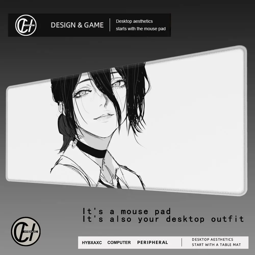 XXL Anime Girl Reze Mouse pad Laptop Gamer Non-Slip Desk Mat Comic Style Chainsaw Man Office Carpet Keyboard PC Accessories Pads