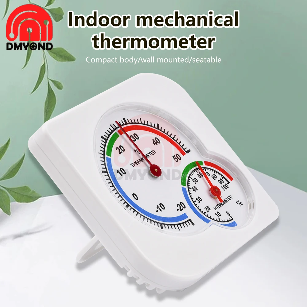 2 In 1 Mini Wet Hygrometer Humidity Thermometer Mechanical Homeuse Indoor Outdoor Calabash Type Desk Temperature Hygrometer