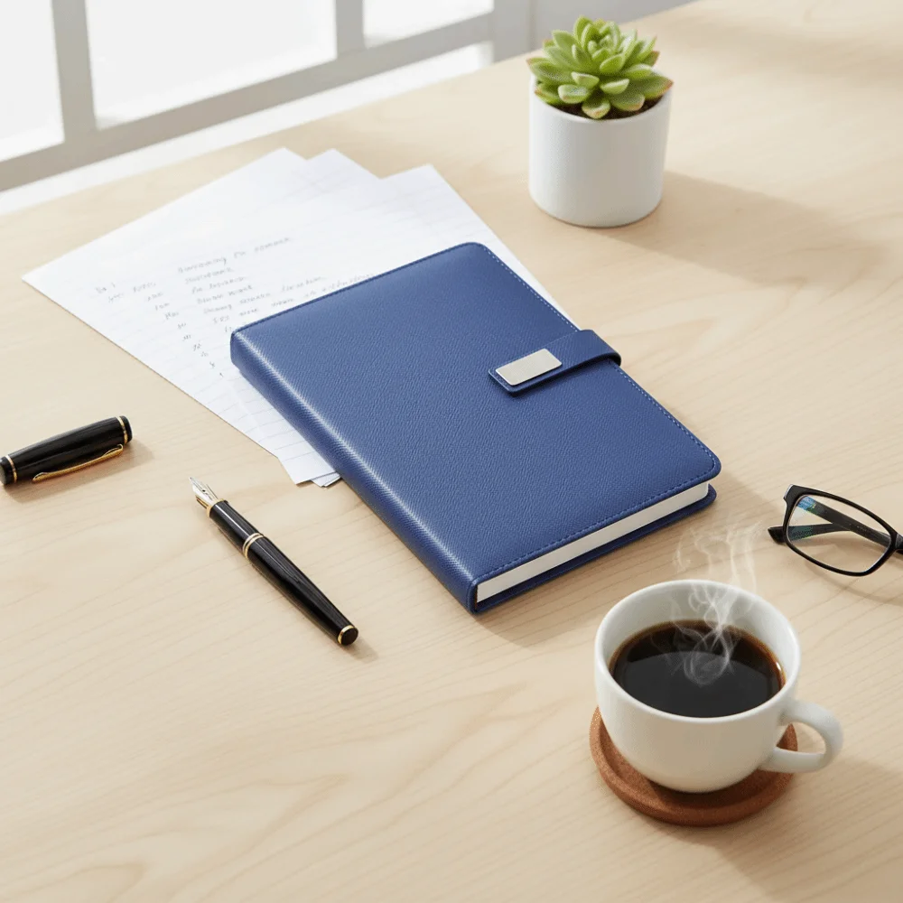 

PU Leather Corporate Gifts Set Stylus Pen Customized Printing Notebook Pen Set Flash Drive Refill Set Meeting Notepad