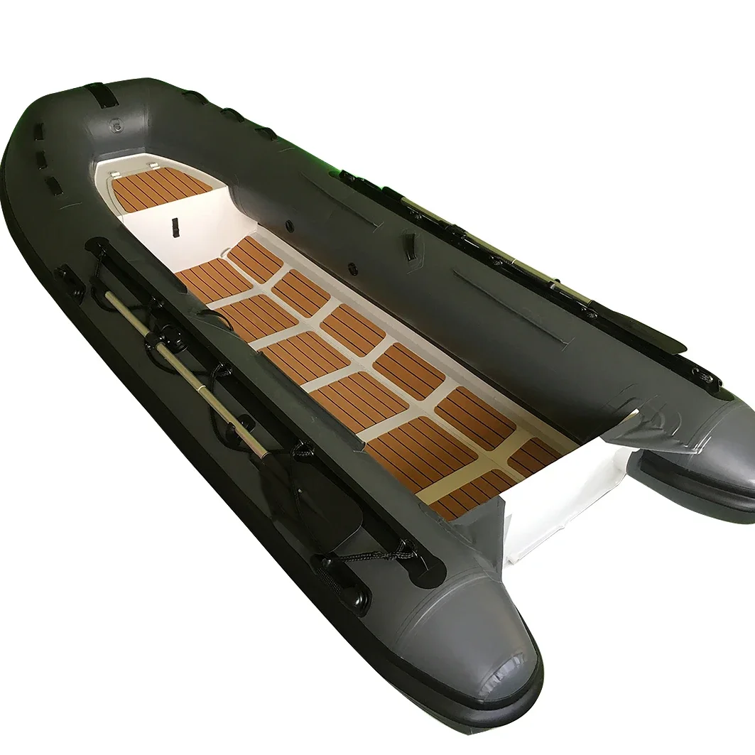 

Aluminum Rowing Boat Double Deep V Aluminum Hull Inflatable Dinghy RIB Boat