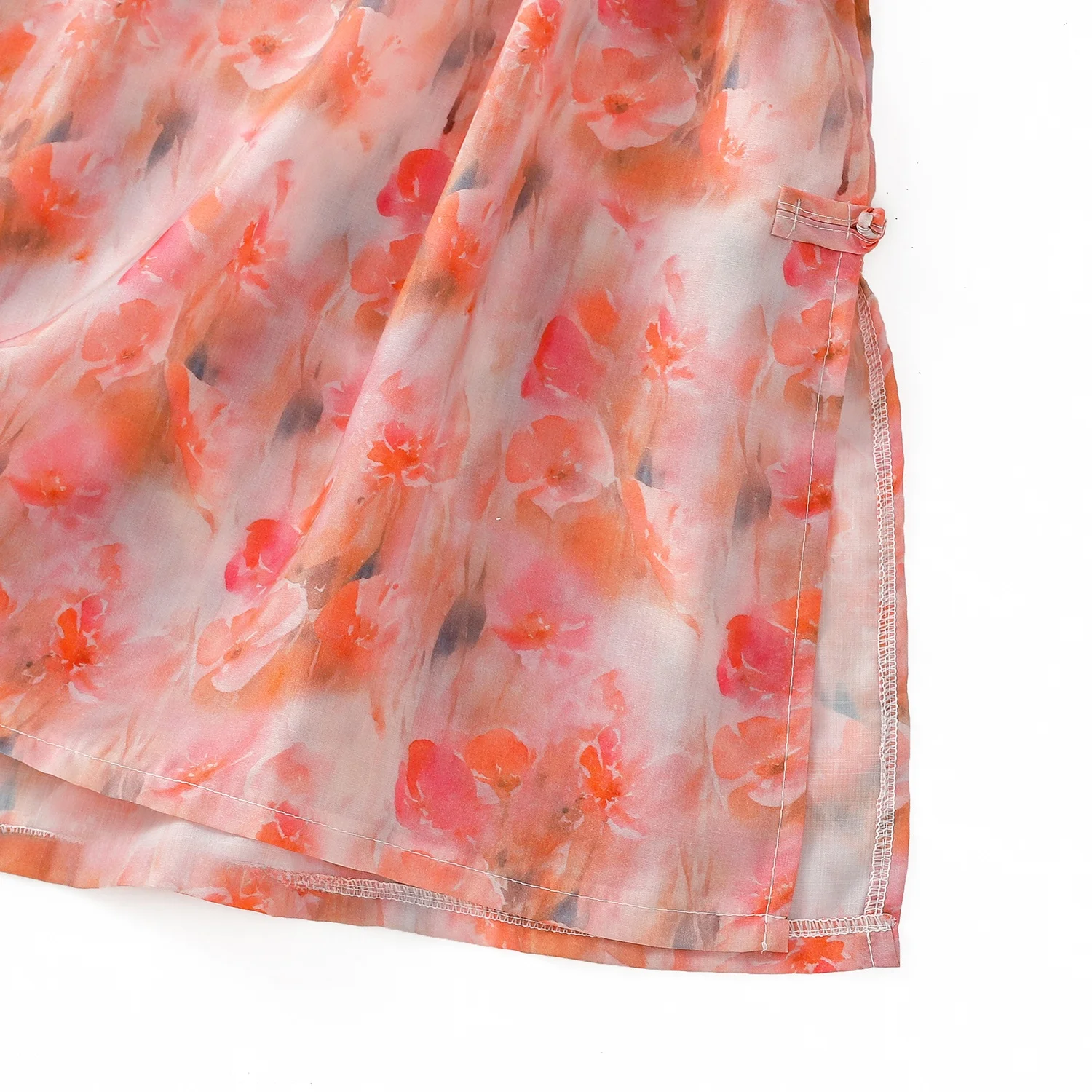 Camicetta casual da donna retrò cinese con stampa floreale irt, leggera e traspirante, lunghezza midi, top estivo in misto poliestere e rayon