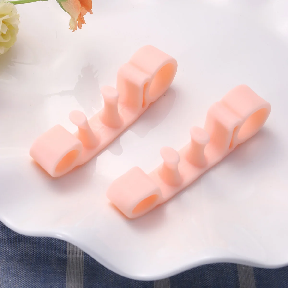 

1Pair Toe Separators Bunion Relief Corrector Soft Medical Grade Gel Prevent Toes Overlap Hallux Valgus Treatment Washable