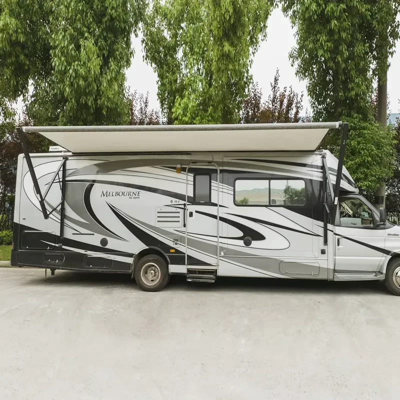 Awnlux W5700 Electric Roll Out RV Awning for Travel Trailer 5th Wheel Waterproof Power Sun Shade American Style 6 Meter
