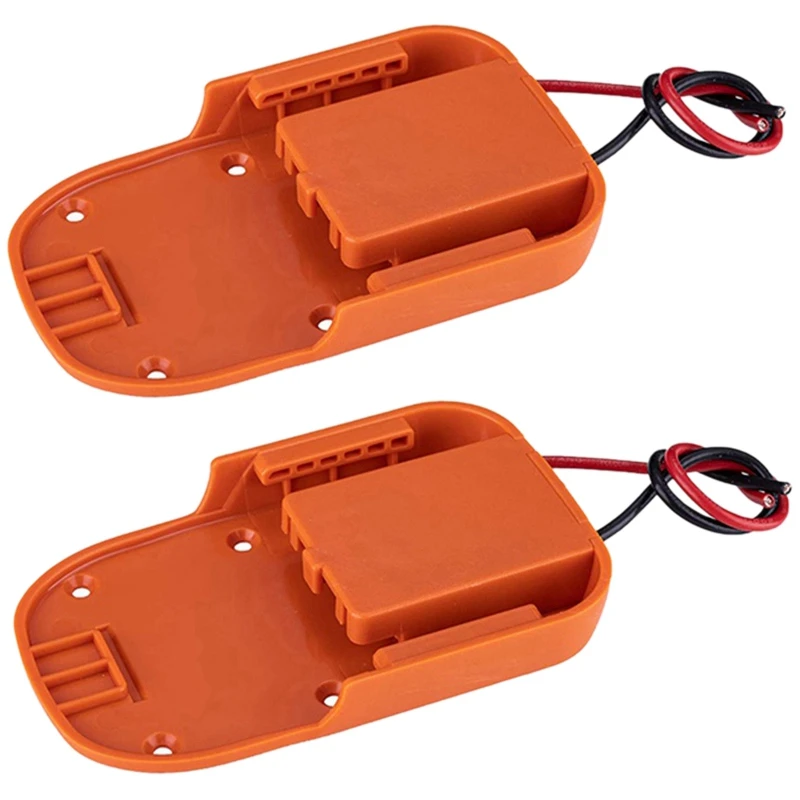 2pc para rodas elétricas adaptador para ridgid aeg 18v hyper li-ion bateria doca conector de alimentação rígido calibre 12 robótica